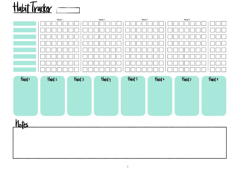 FREE Printable Habit Tracker