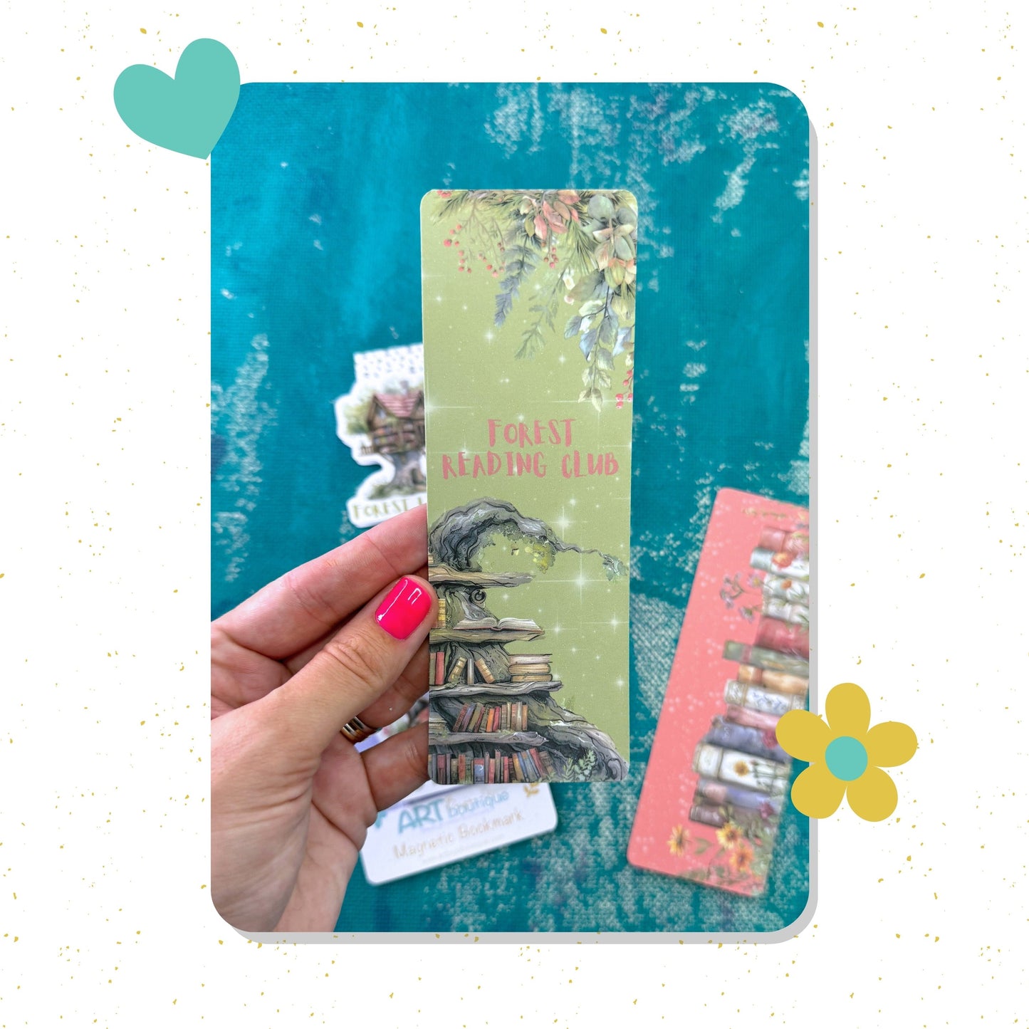 Forest Library classic bookmark