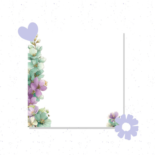 Decorative letter 'L' with floral elements on a white background