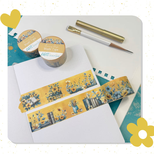Sunny Days Books and Flowers  Washi Tape 30mm
