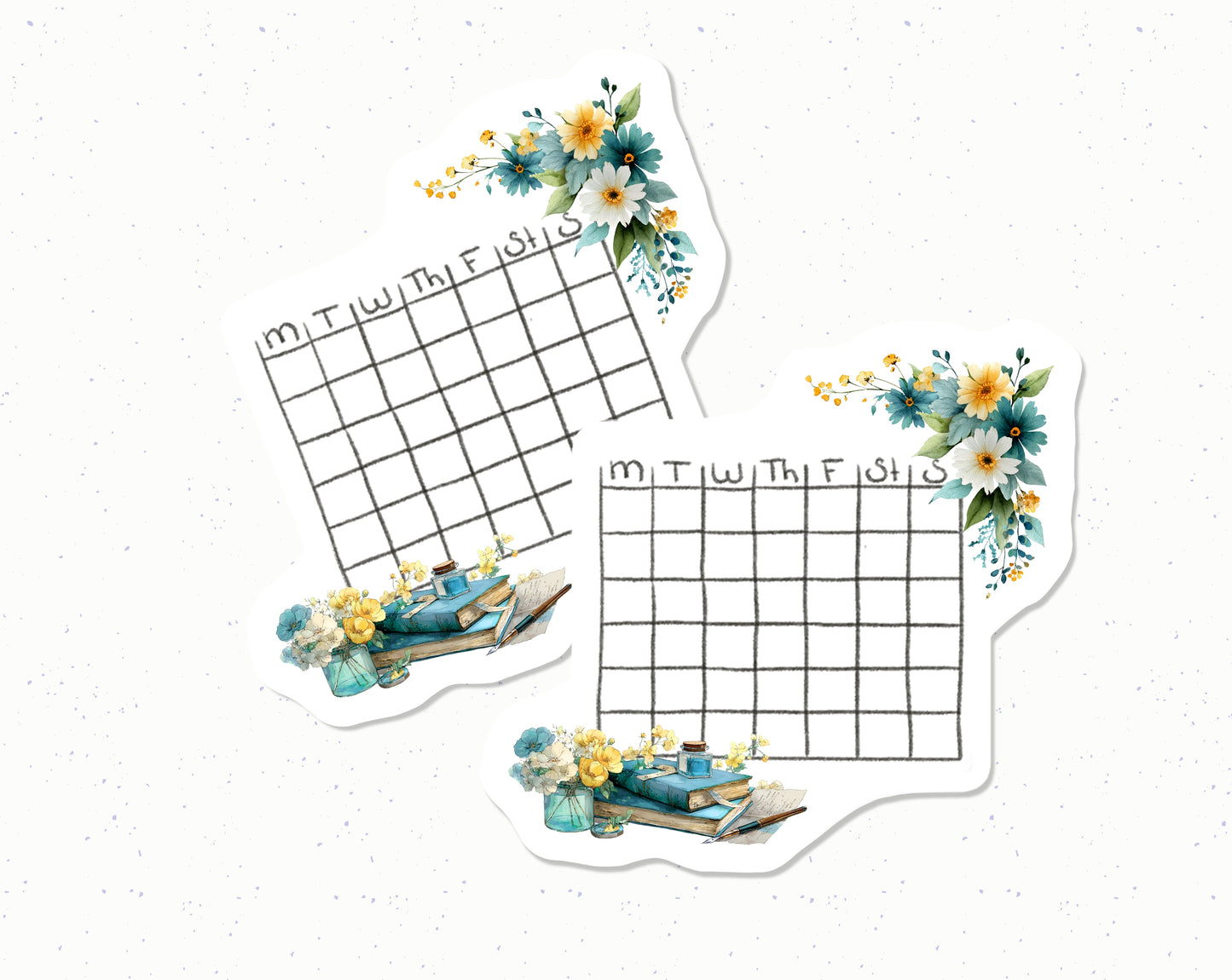 Garden Letters Blank Calendar Stickers Spring Planner Essentials