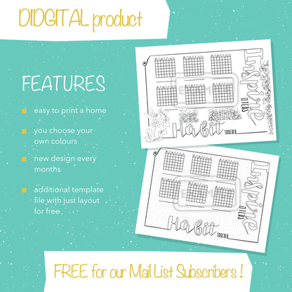 November Printable Habit Tracking Page