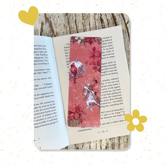 Winter birds bookmark