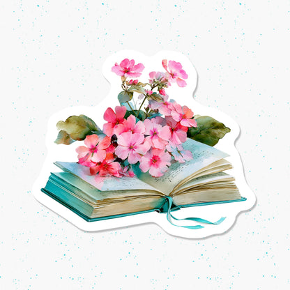 Summer Journal and Flowers Vinyl Sticker