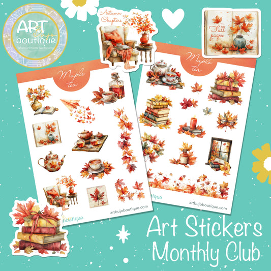 Art Stickers Monthly Club (September) - Maple Tea