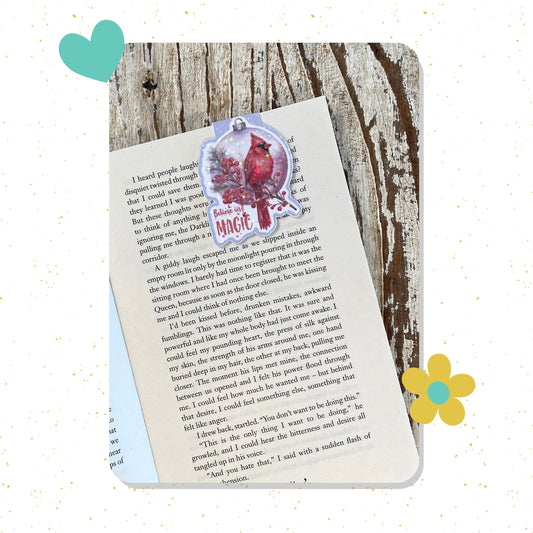 Believe in Magic Winter magnetic bookmark