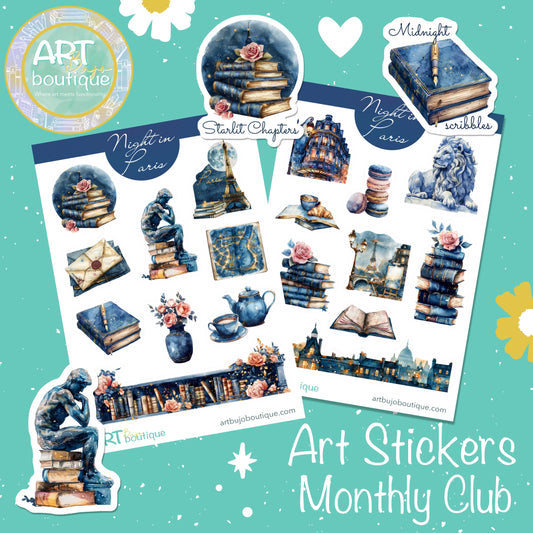Art Stickers Monthly Club (October) - Night in Paris