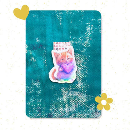 Kitten in Love Magnetic Bookmark