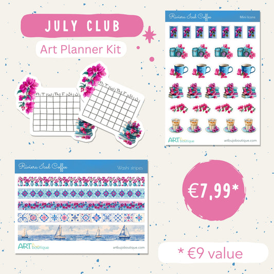 Art Planner Monthly Club - July: Riviera Iced Coffee