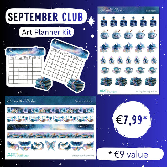 Art Planner Monthly Kit - October: MOONLIT BOOKS