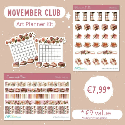 Art Planner Monthly Kit - November: POEMS and TEA