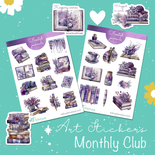 Art Stickers Monthly Club - January: FROSTED JOURNALS