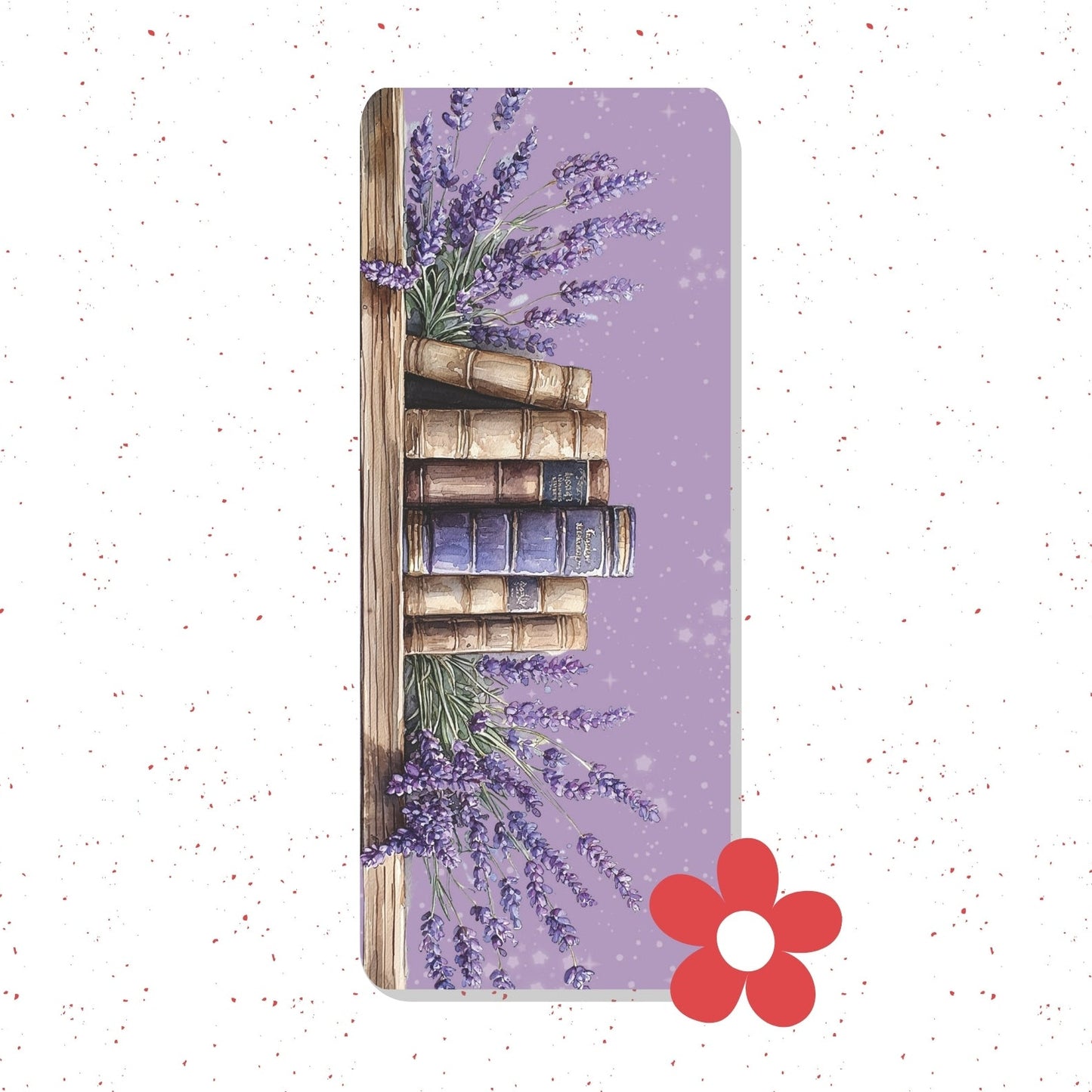 Laveder Bookshelf Floral Classic Bookmark