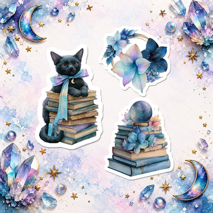 Art Stickers Monthly Kit - October: MOONLIT BOOKS