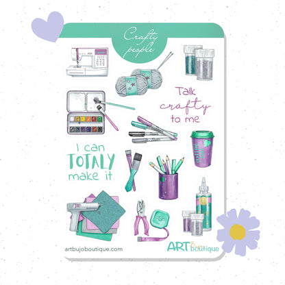 Crafty People Sticker Sheet