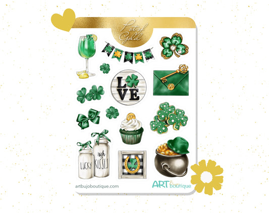 Pot of Gold St. Patrick's Day Sticker Sheet