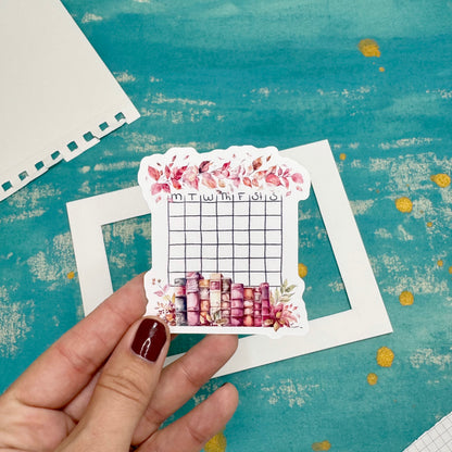 Autumn Library Blank Calendar Stickers | Cozy Planner Essentials