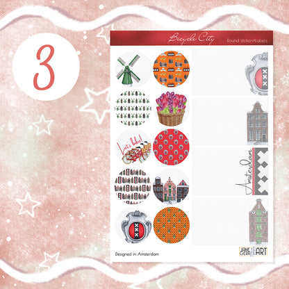 Amsterdam functionele stickers Washi strepen set