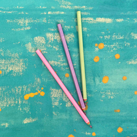 Rainbow Core Pencil - Pastel Aesthetic Stationery for Writing & Sketching