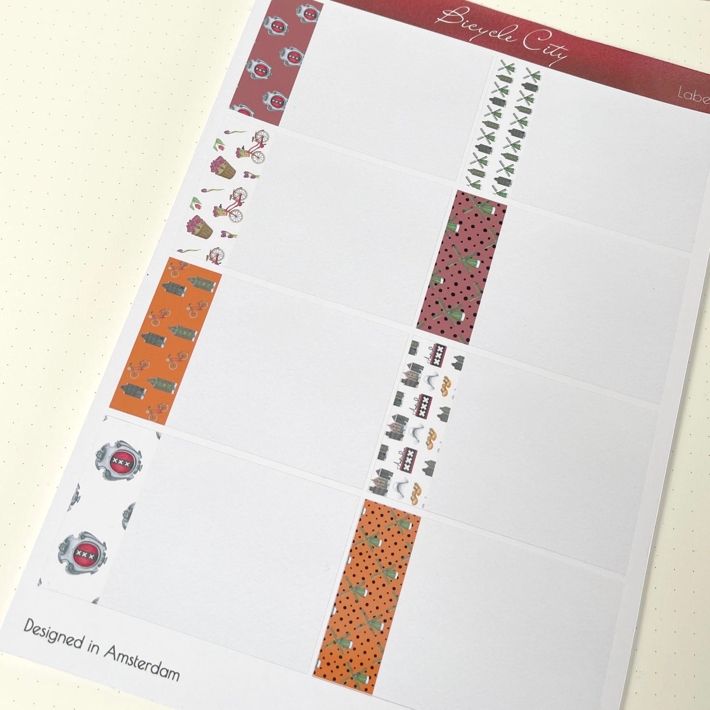 Amsterdam functionele stickers Washi strepen set