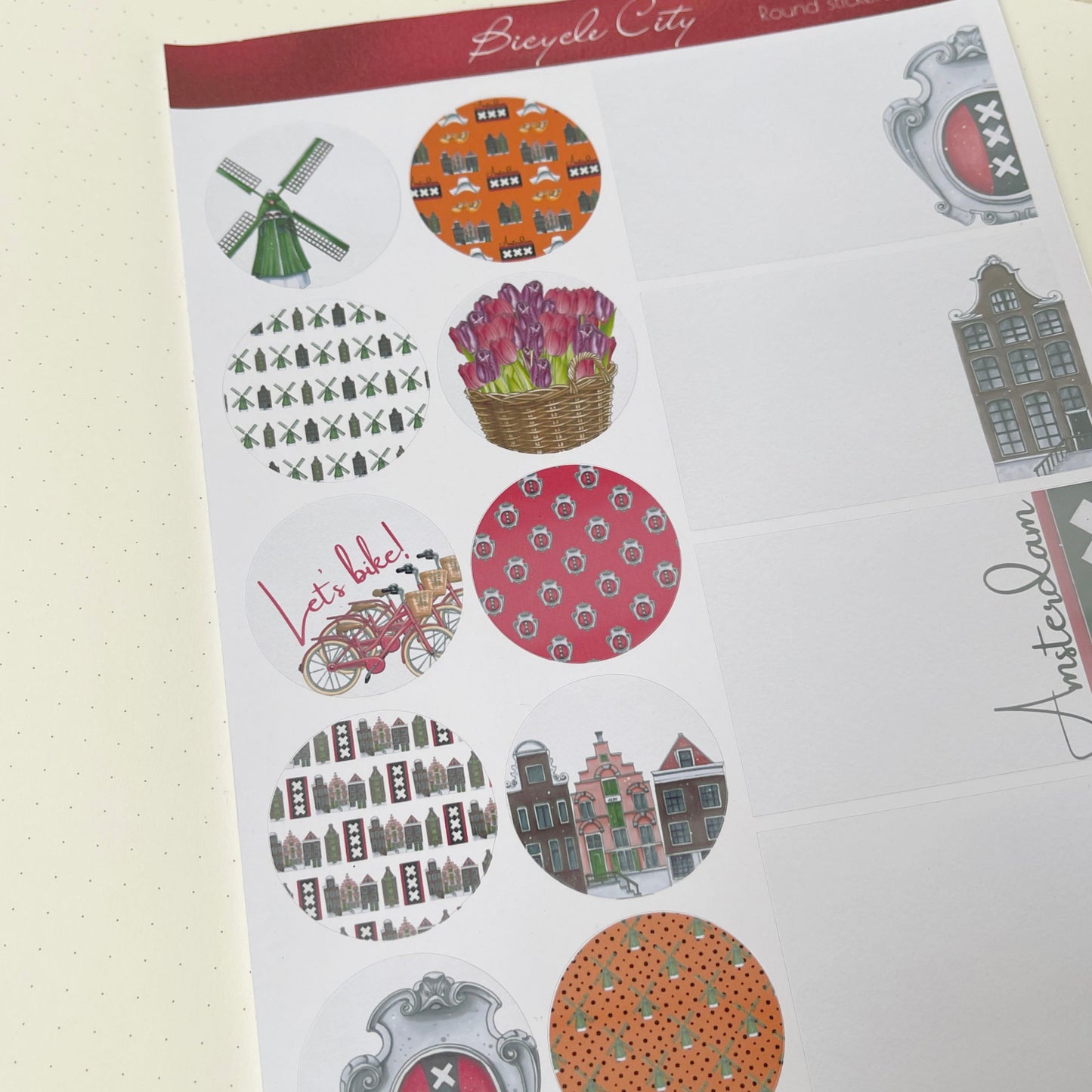 Amsterdam functionele stickers Washi strepen set