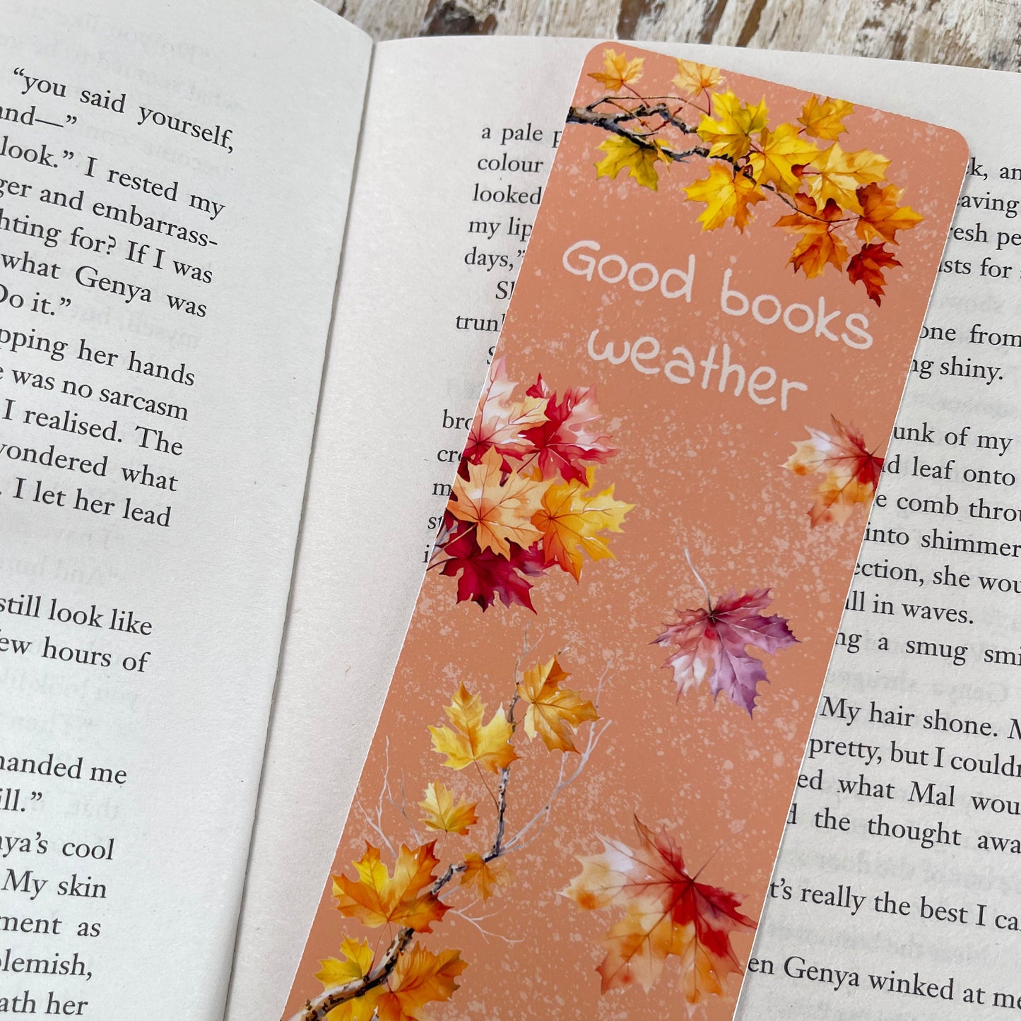 Good books weather bookmark