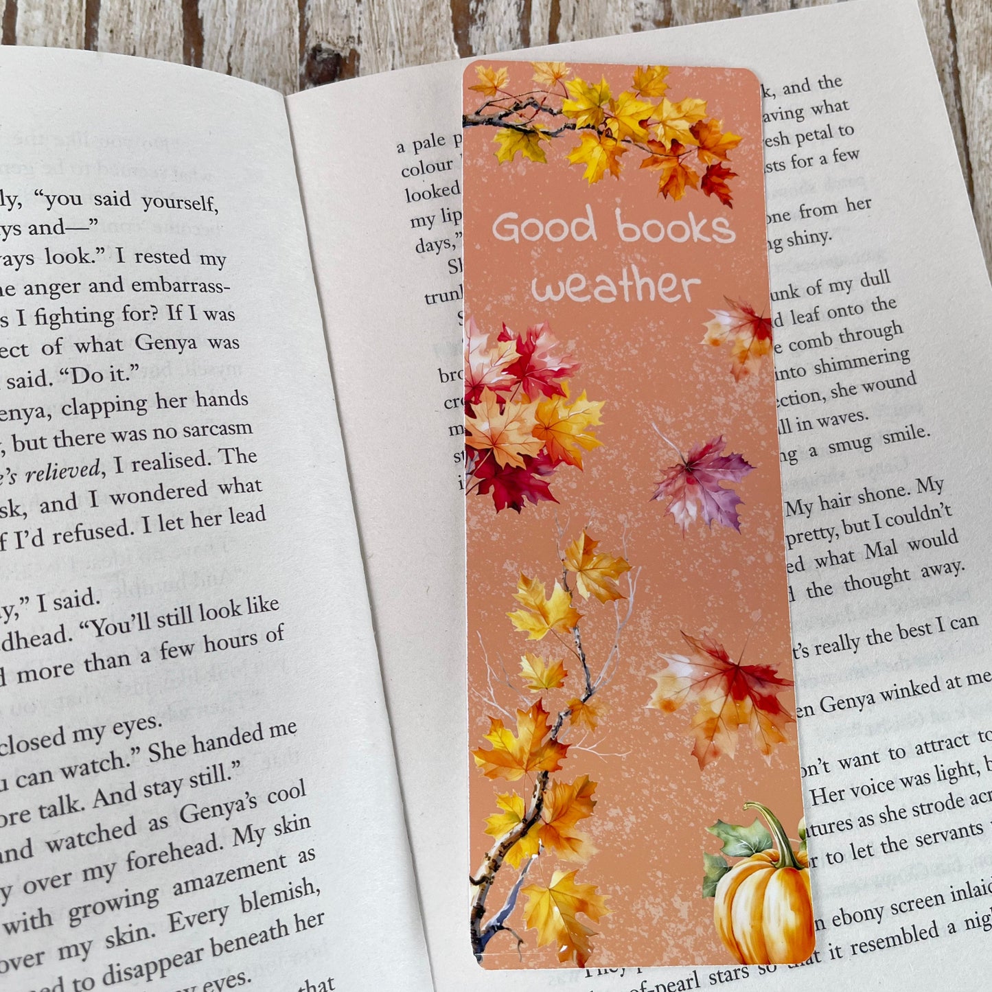 Good books weather bookmark