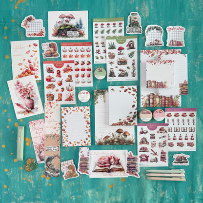 Full Autumn Collection Bundle | 120€ Worth of Stickers, Washi, Notepads, Bookmarks & More