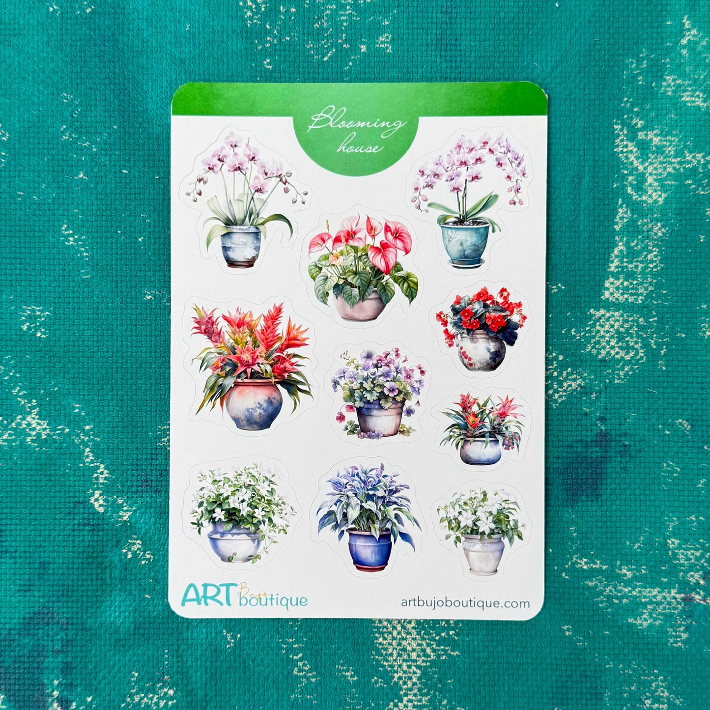 Blooming House decorative sticker sheet