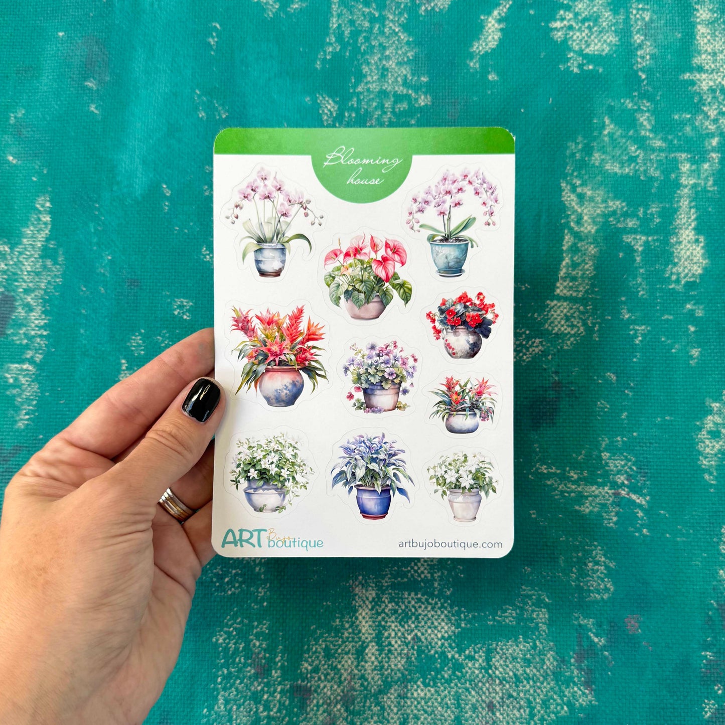 Blooming House decorative sticker sheet