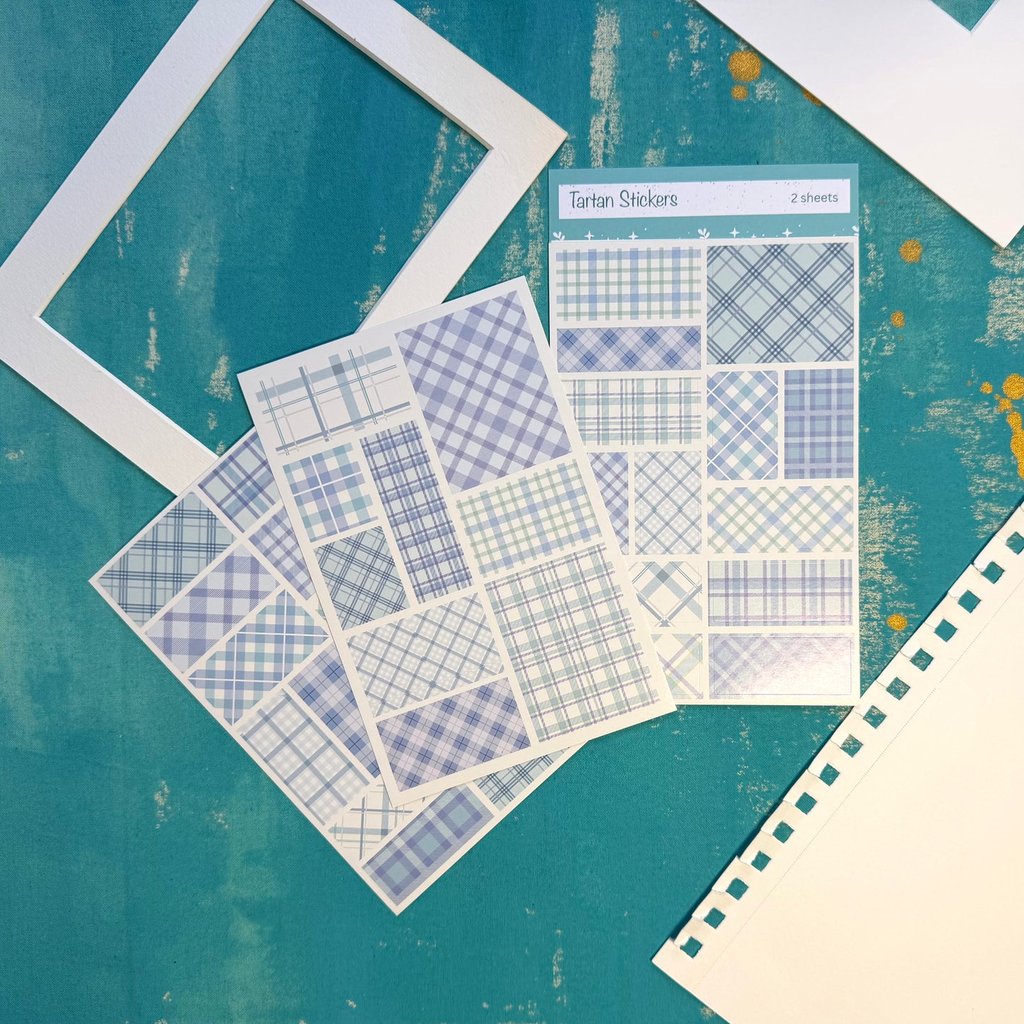 Tartan Stickers Set of 2 Sheets