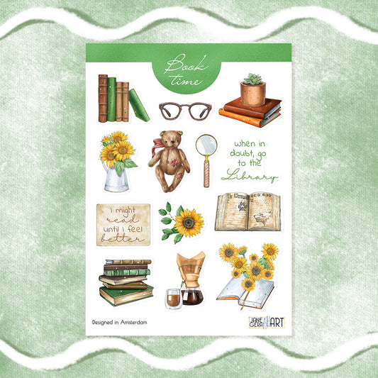 Books bujo sticker sheet Booklover gift