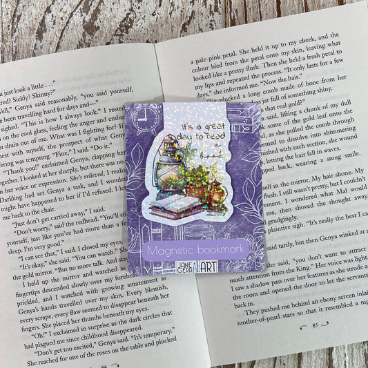 Flower Book lover flower magnetic bookmark