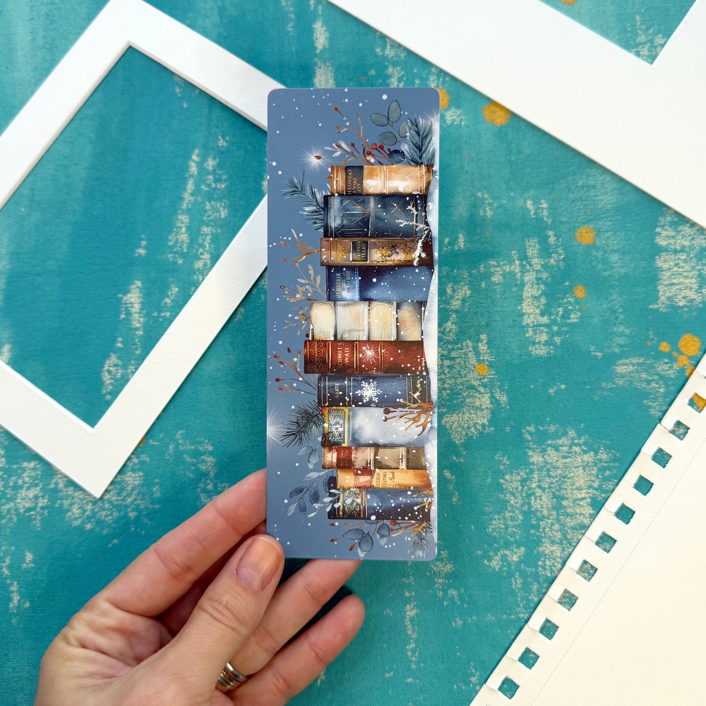 Winter Bookshelf Bookmark
