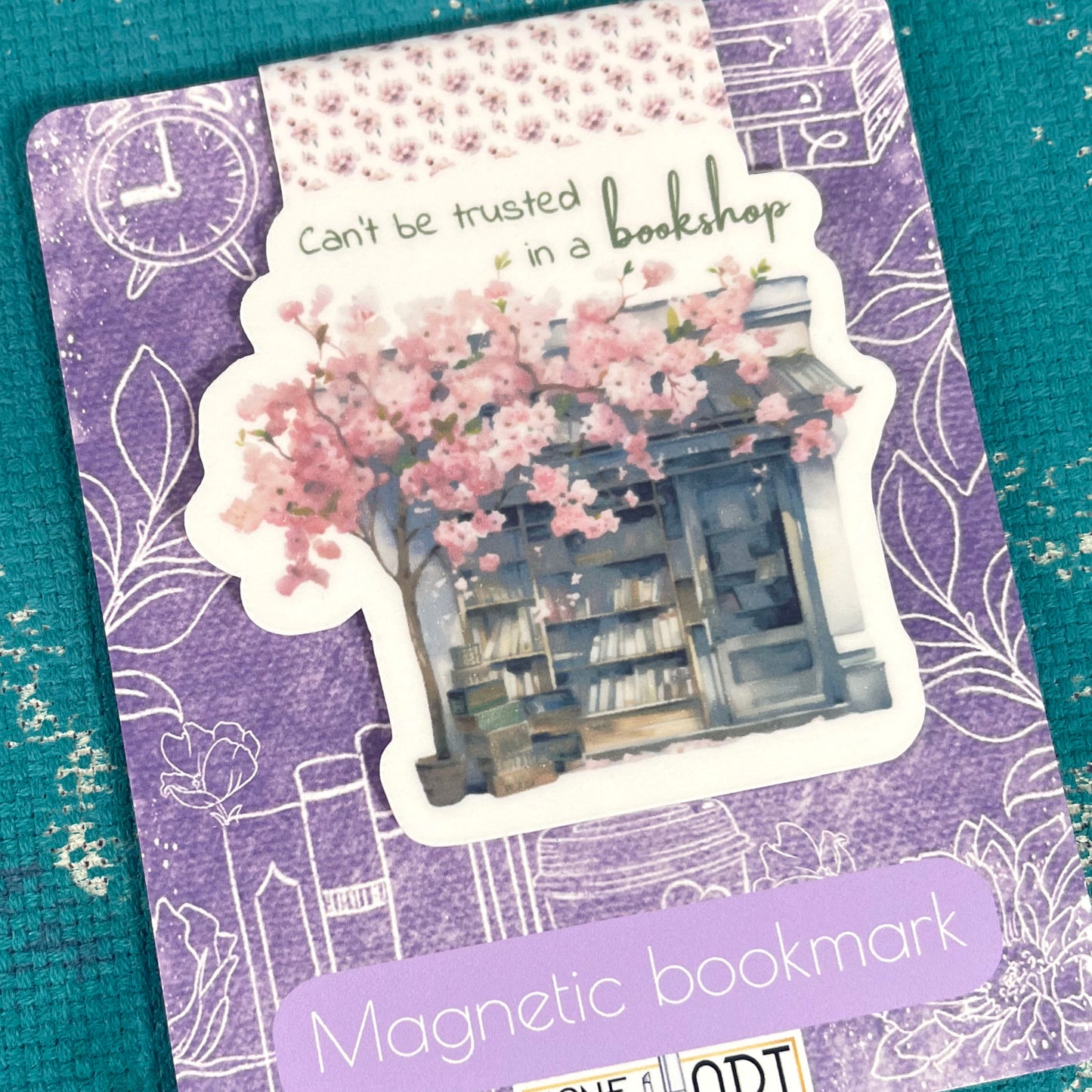 sakura blossom magnetic bookmark, book lover gift, bookworm gift