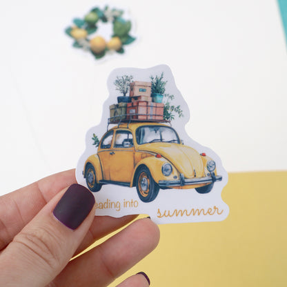 Heading Into Summer Vinyl Sticker