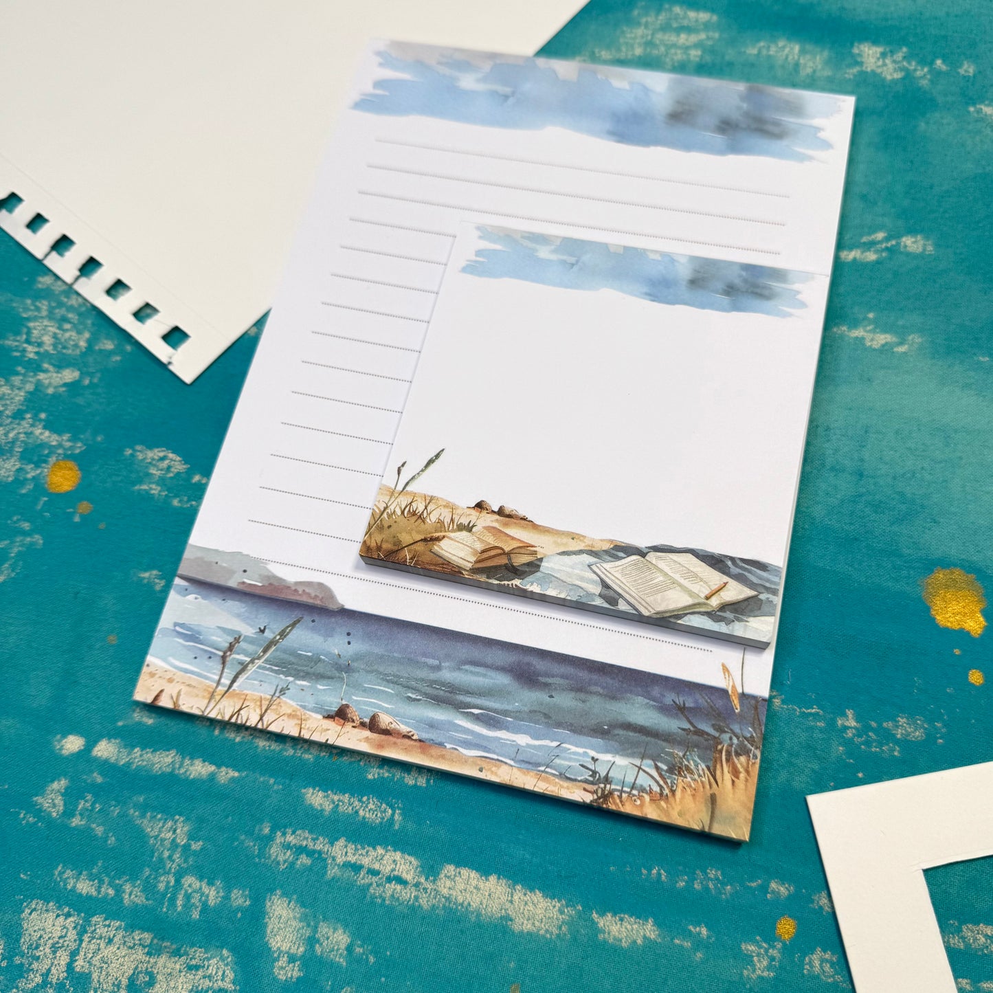 Coastal Bliss Pocket Notepad – Aesthetic Stationery for Journaling, Planning & To-Do Lists