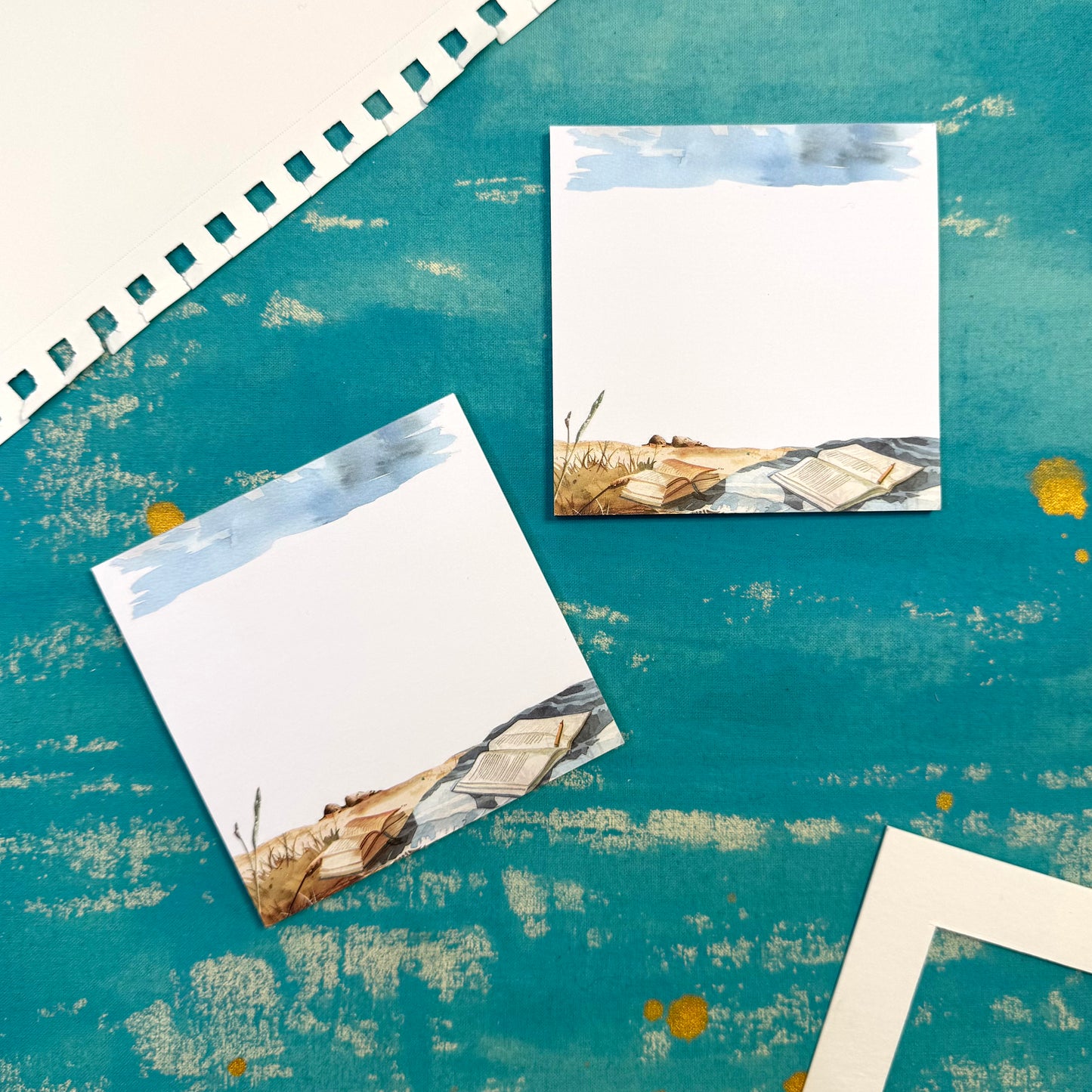 Coastal Bliss Pocket Notepad – Aesthetic Stationery for Journaling, Planning & To-Do Lists