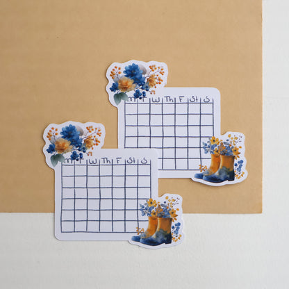 Cottage Time Blank Calendar Stickers Spring Planner Essentials