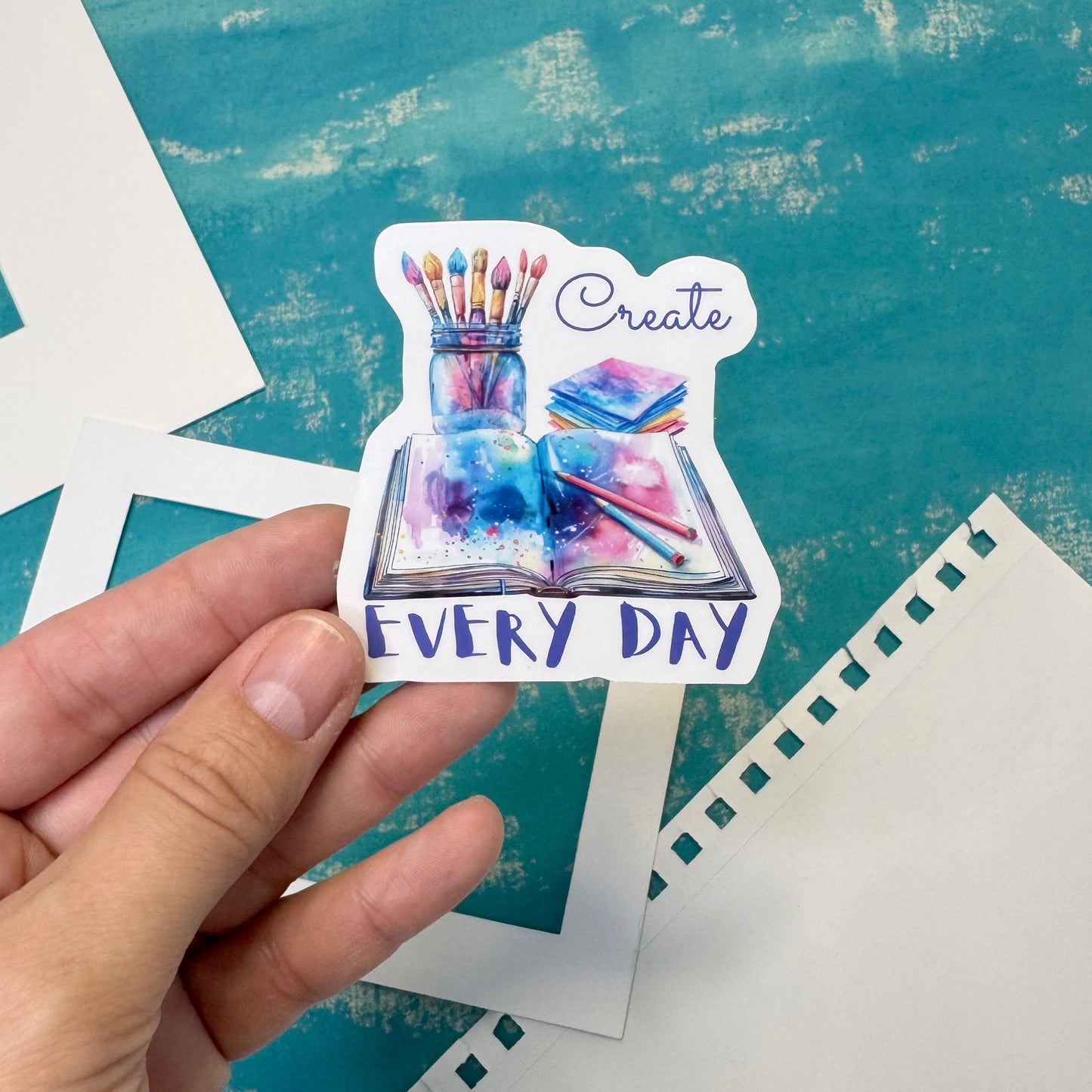 Create Every Day Dreamy Vinyl Sticker - Durable Sticker for Laptop, Water Bottle, Notebook