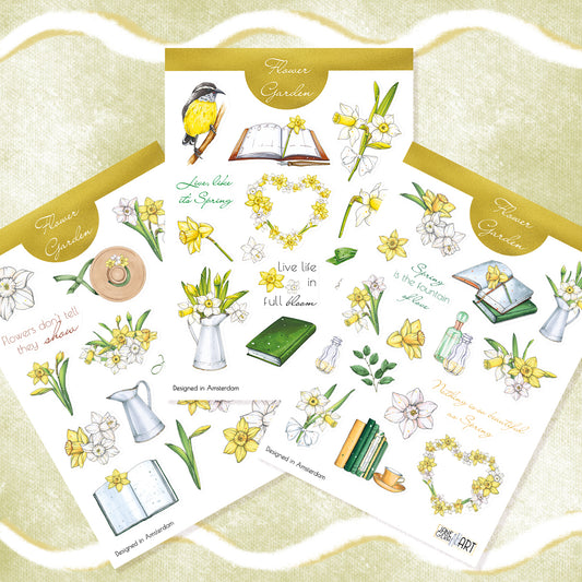 Narcissen bloem planner stickers