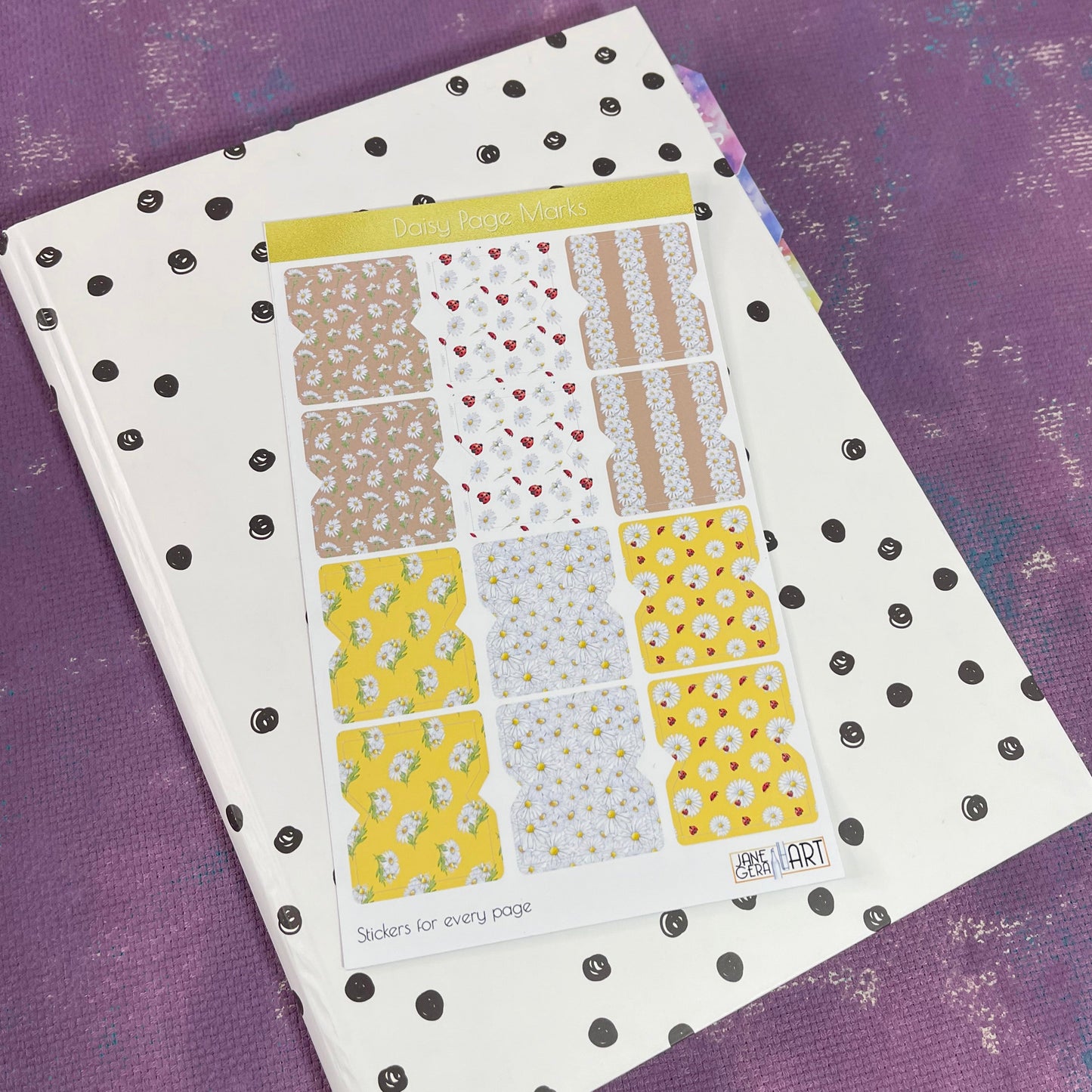 Planner page tabs functional stickers, page tabs, floral stickers