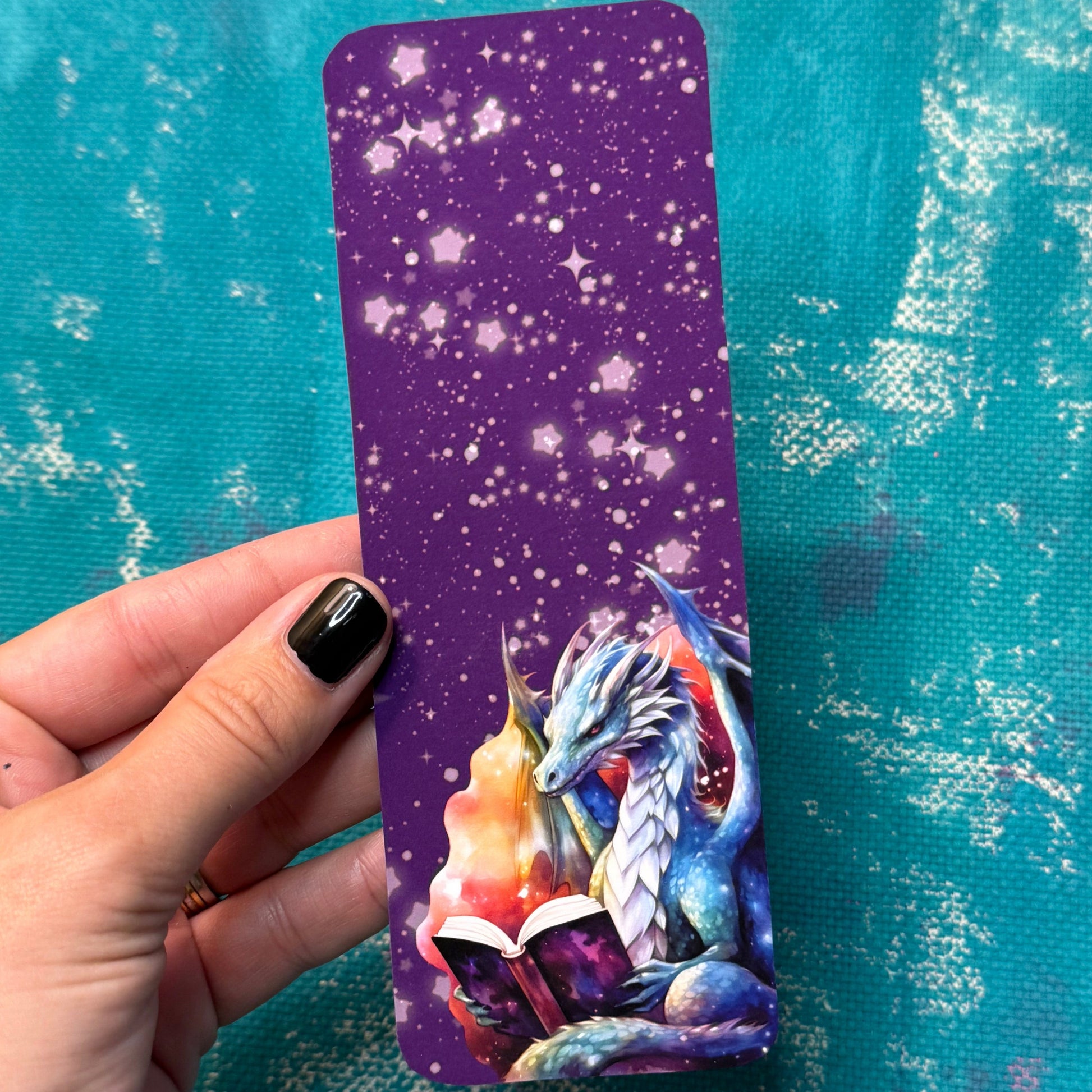 dragon bookmark, book lover gift, purple bookmark