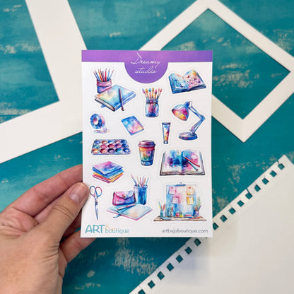 Dreamy Studio Sticker Sheet - Aesthetic Colorful Planner & Journal Stickers