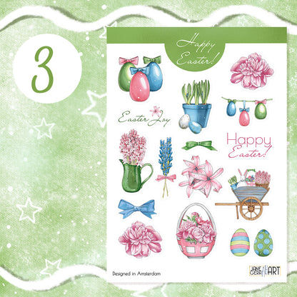 Easter bujo sticker set Cute bunny stickers