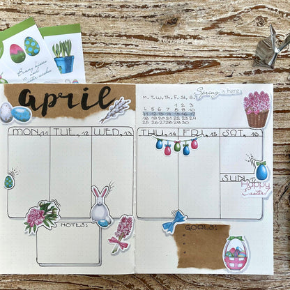 Easter bujo sticker set Cute bunny stickers