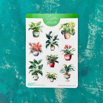 Exotic Plants decorative sticker sheet