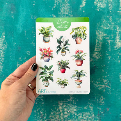 Exotic Plants decorative sticker sheet