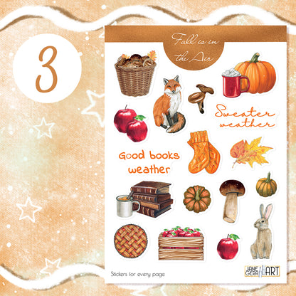 Fall planner bujo sticker set