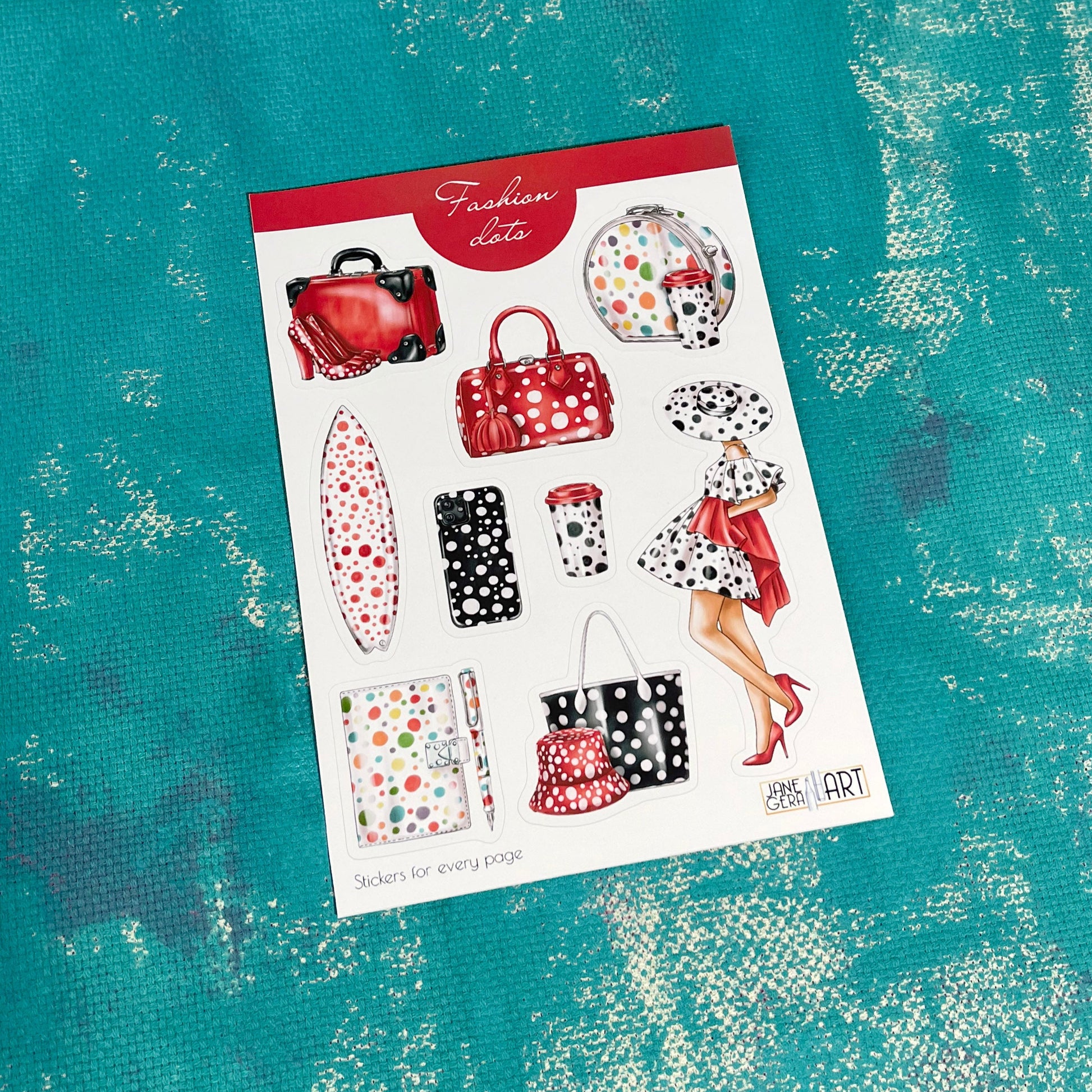 Fashion Dots planner stickers Polka Dot bullet journal decoration, bujo stickers, fashion stickers